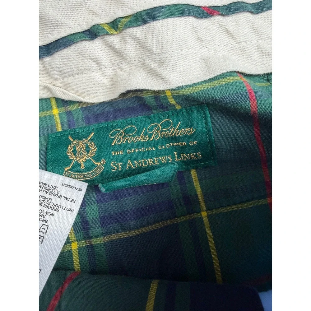 Brooks Brothers St Andrews Links Golf Pants Mens 35x30 Light Blue Trousers